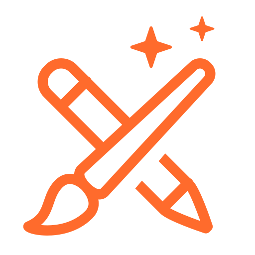 Graphic design service icon showcasing creative branding and visual identity solutions.