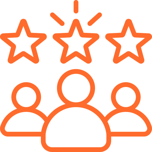 Smiling customer icon symbolizing client satisfaction